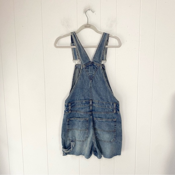 Denim Shortalls Overalls Shorts Cutoff Wild Fable Medium Wash Size XS NWT - Picture 4 of 11